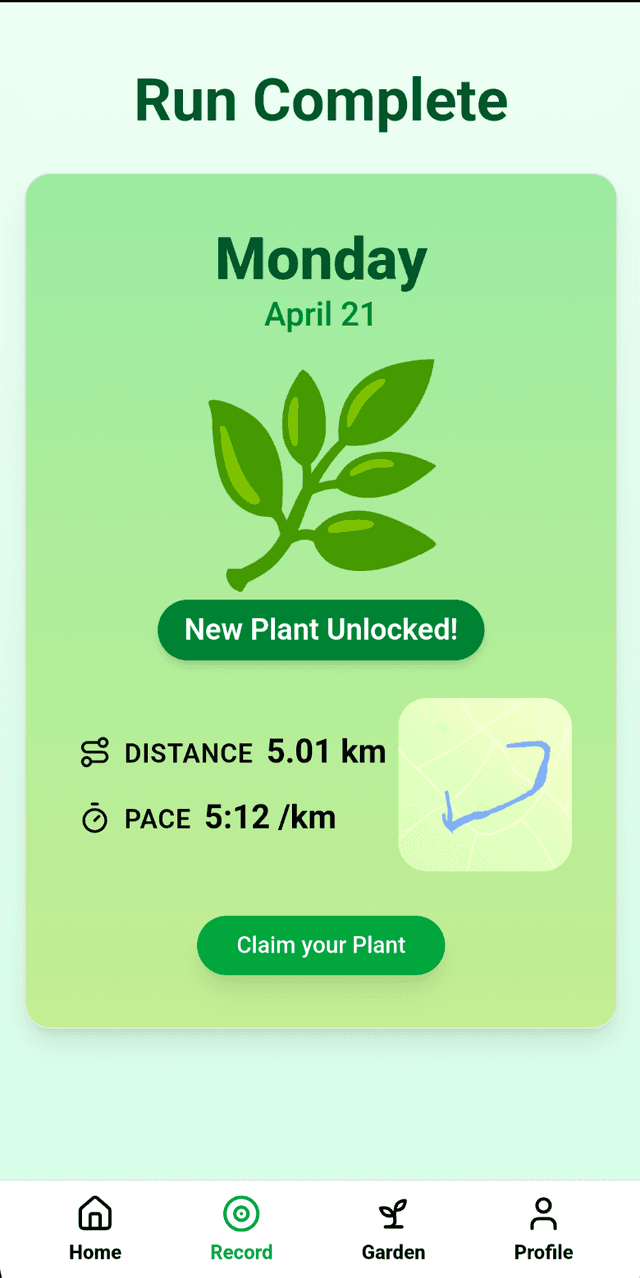 RunandGrow App Screenshot 1